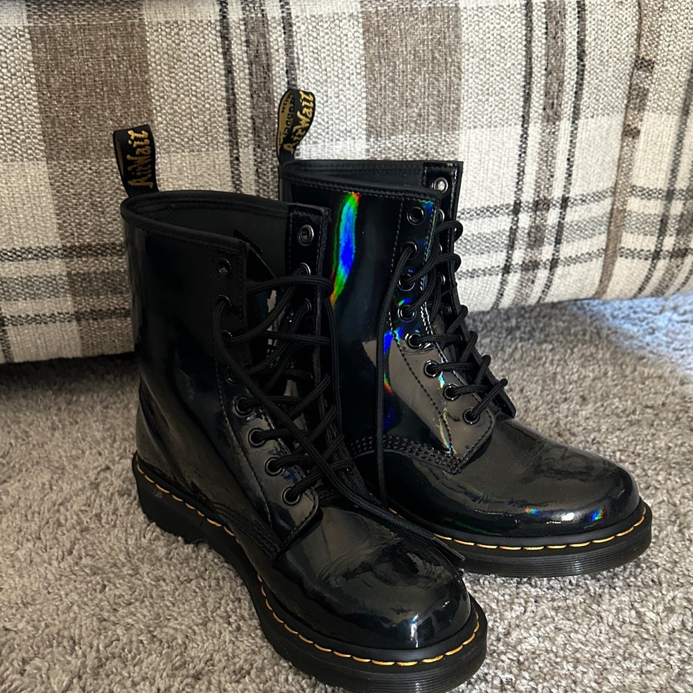 Dr. Martens Shiny Black Combat Boots